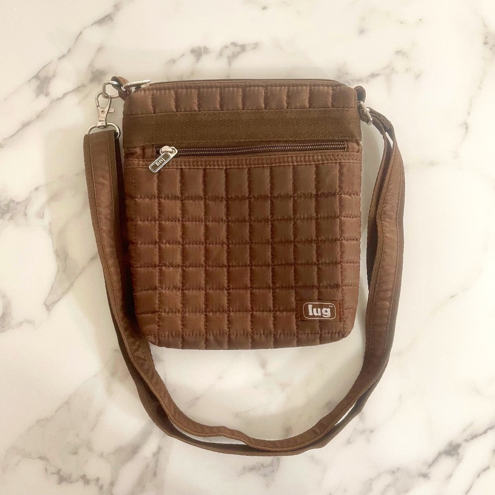 LUG waterproof crossbody bag in brown